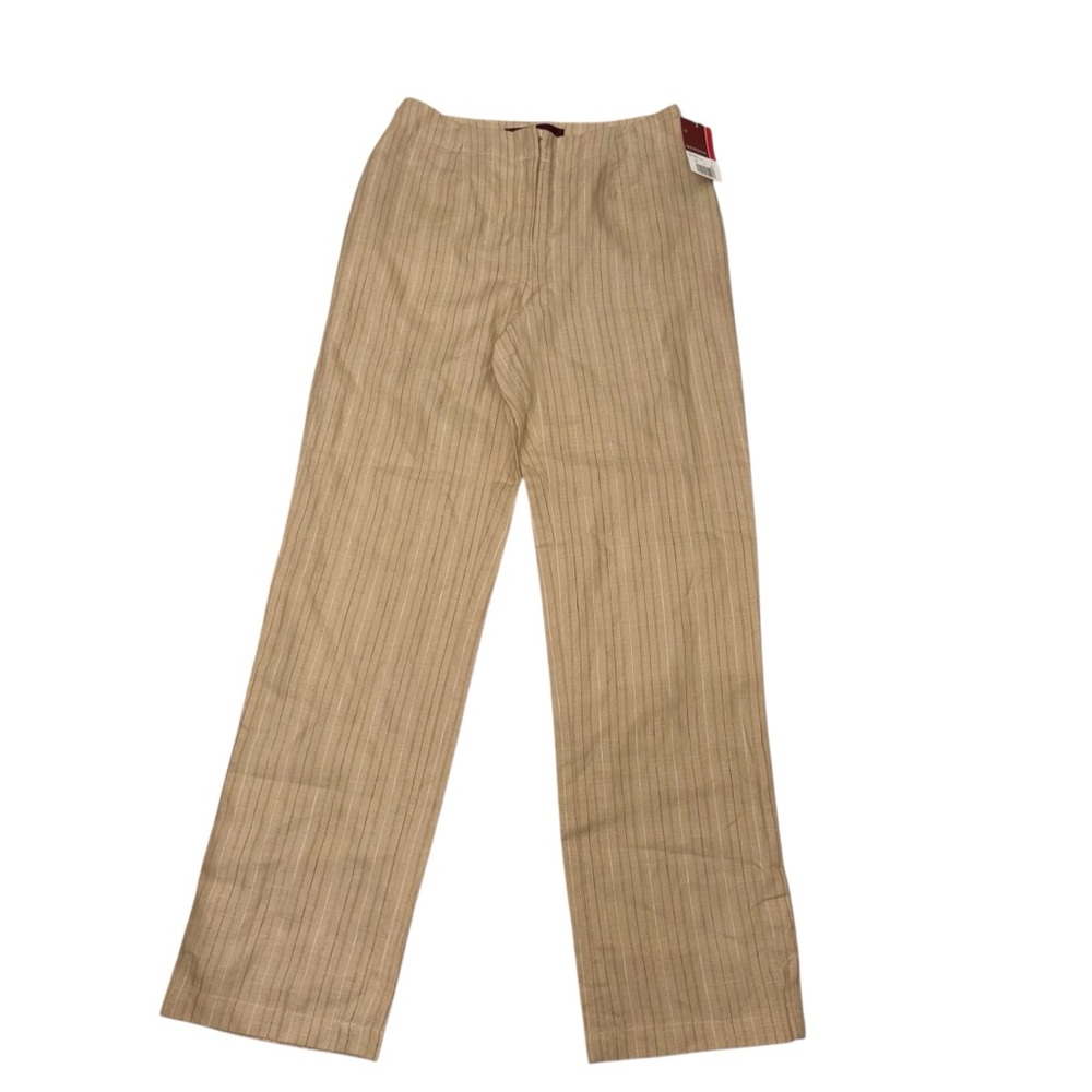 NWT MERONA yellow linen straight pants size 4